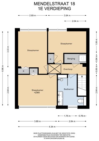 Floorplan - Mendelstraat 18, 1431 KK Aalsmeer